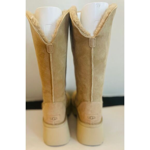 UGG CLASSIC NEW HEIGHTS CUFFABLE CHESTNUT TALL SUEDE WOMEN'S BOOTS SIZE US 9 NWT - Picture 6 of 13